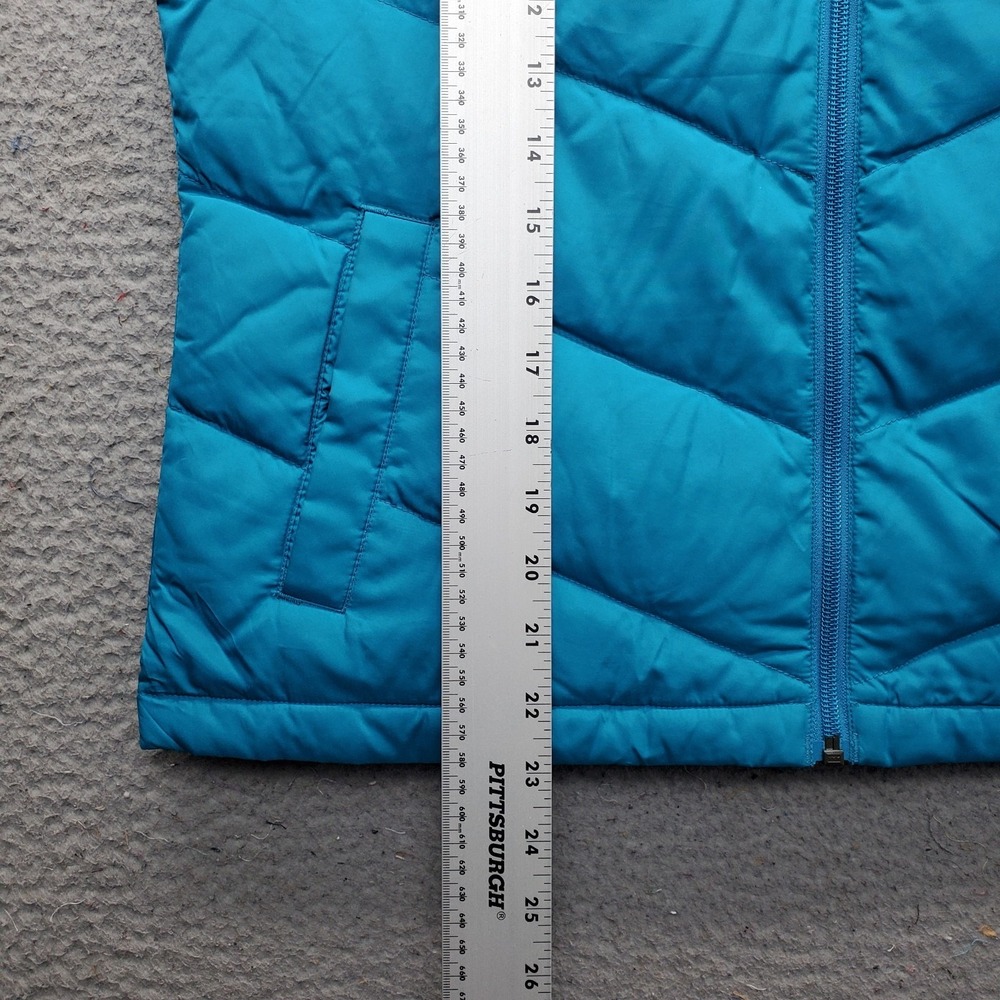 Lands' End Down Puffer Vest Womens Small Blue Quilted Winter Sleeveless Full Zip - Picture 3 of 8